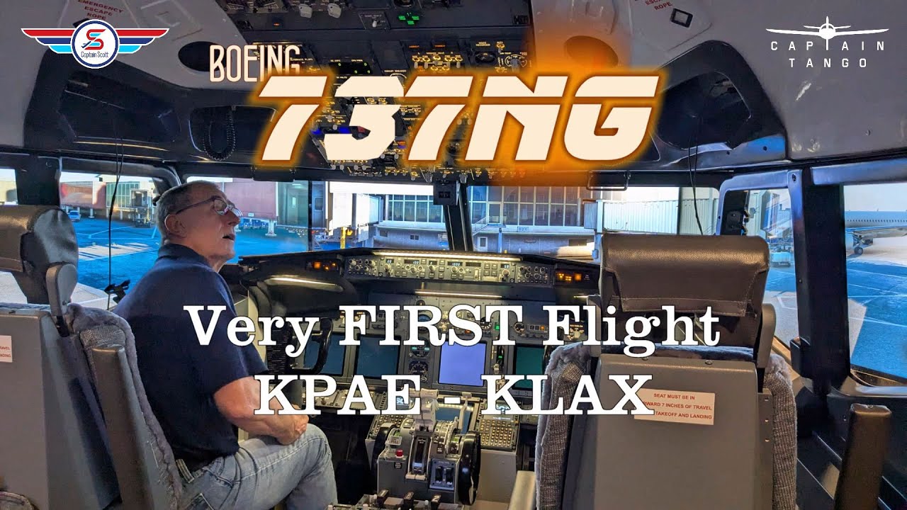 737NG Home Cockpit FIRST Flight | KPAE-KLAX | Captain Scott's New Fully-Enclosed Sim from FSC