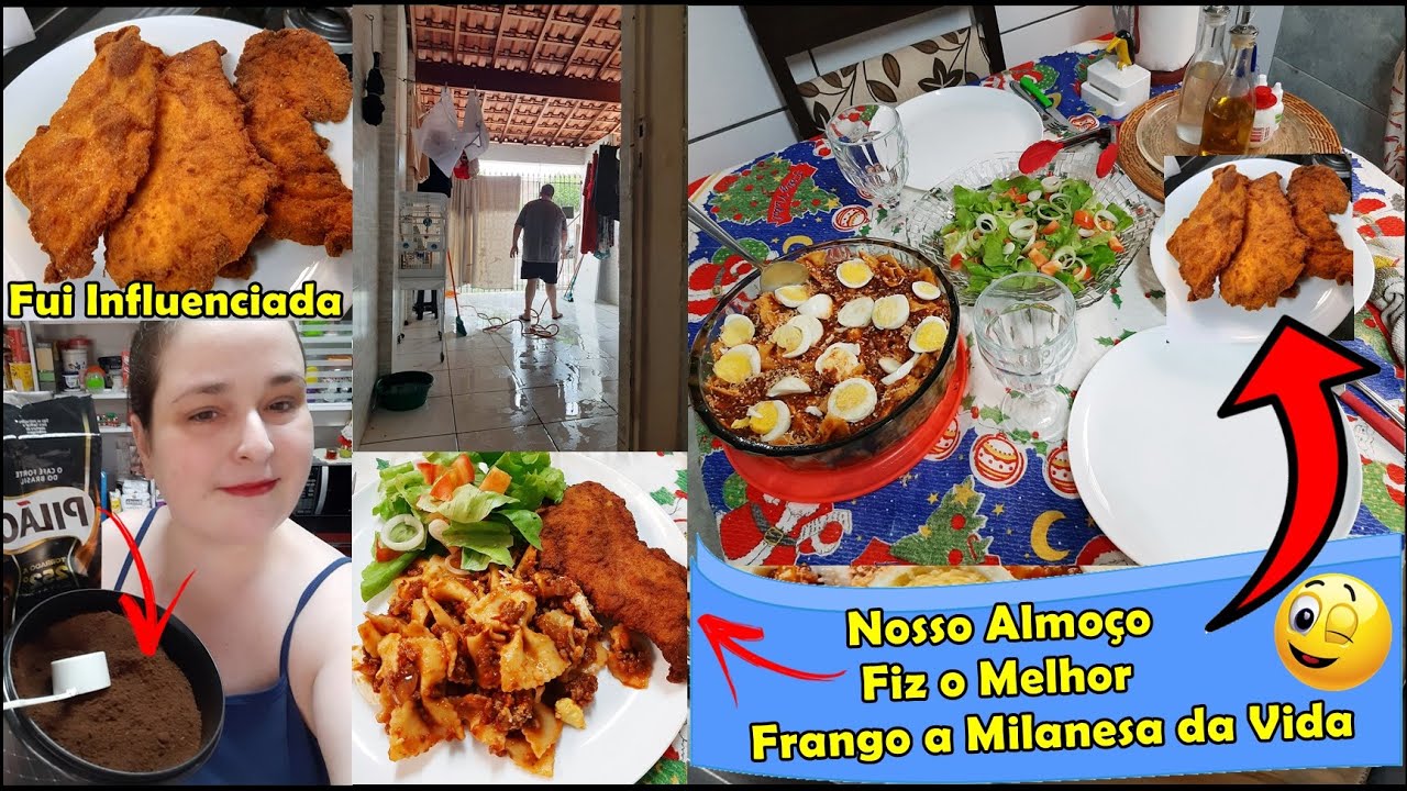 VLOGÃO NOSSO ALMOÇO/FIZ O MELHOR FRANGO A MILANESA DA VIDA/FUI INFLUENCIADA