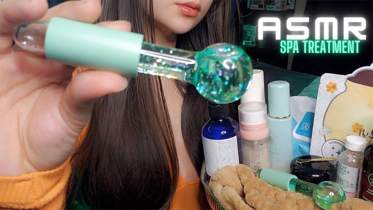 ASMR Spa Facial Treatment Massage, Personal Attention, Tingly Skincare Relaxing Roleplay Whispered