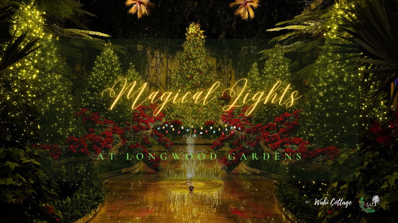 A Perfect Christmas Lights in Longwood Gardens 4K / Christmas Music - Wabi Cottage