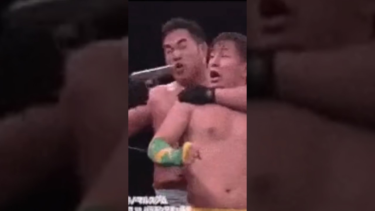 Wrestler Uses Weapon  To Win The Match.