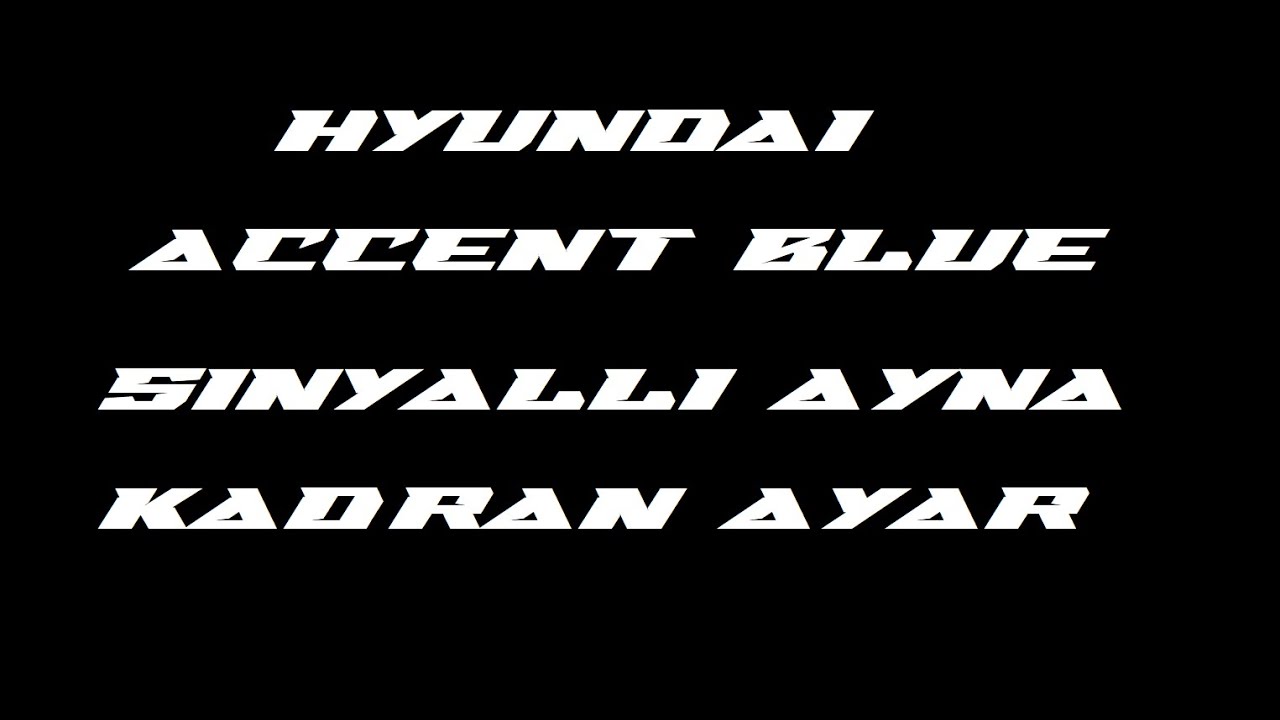 Hyundai Accent Blue Sinyalli Ayna Kadran Ayar Düğmesi Combo Video