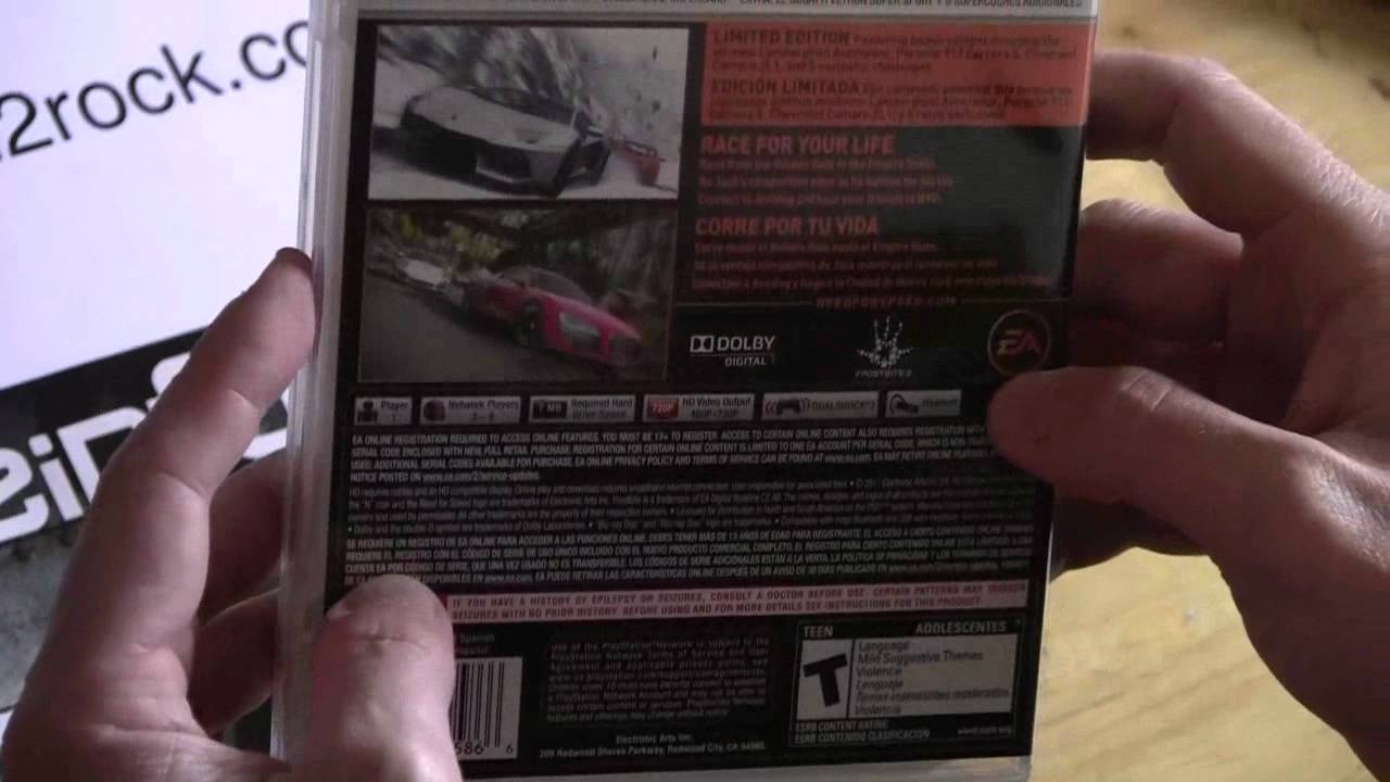 Need for Speed The Run Limited Edition PS3 Unboxing USA Release