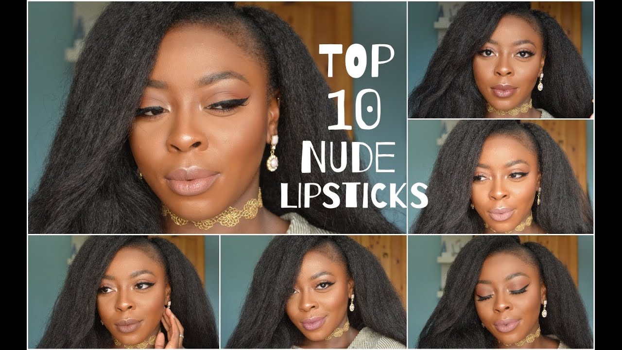 TOP 10 NUDE LIPSTICKS FOR DARK SKIN! Collab W/MakeupByTammi | thetemiotouch
