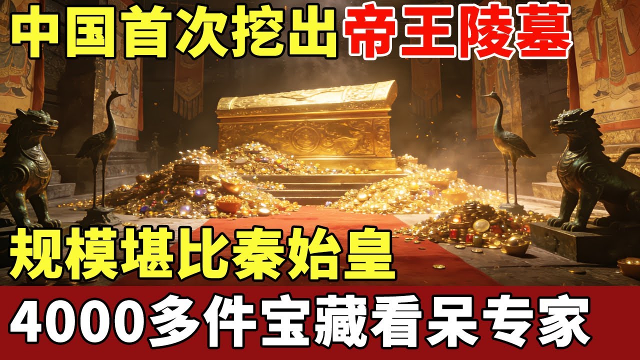 中国首次挖出帝王陵墓，巨型地宫规模堪比秦始皇，4000多件宝藏看呆专家，价值不可估量【探秘】