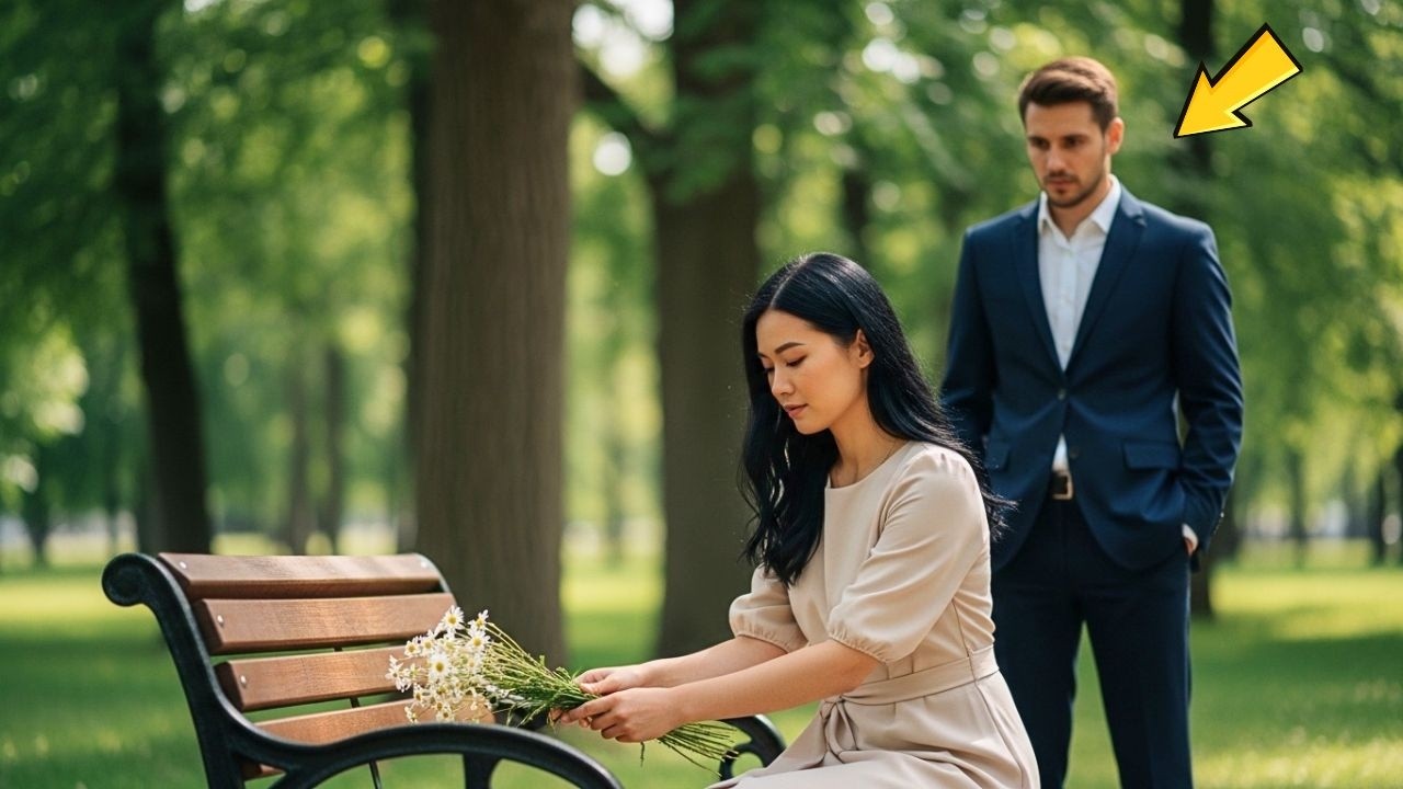 Menina Tímida Deixa Flores em um Banco… Sem Imaginar Que Pertence ao Amor Perdido de um Milionário