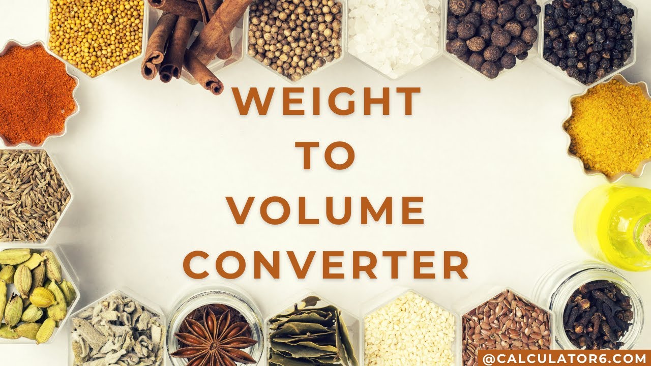 Weight to Volume Converter &ndash; Convert Grams to mL, Cups, & More