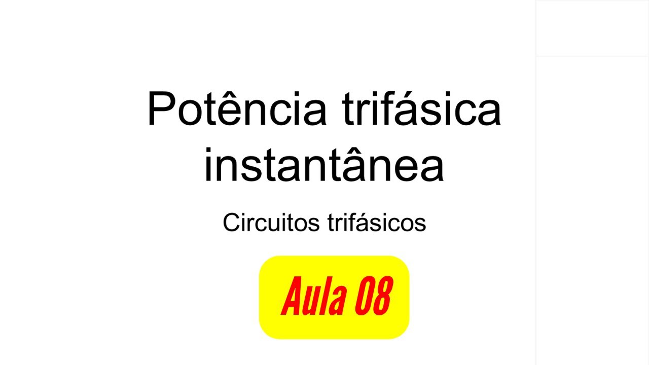 Potência trifásica instantânea - Circuitos trifásicos