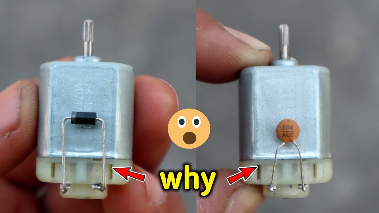 मोटर में capacitor,Diode क्यों लगाते हैं | why to use capacitor in motor | why to use diode in motor