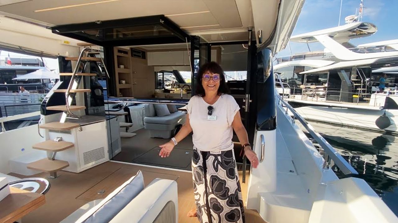 F4.9 - Visite à bord new génération FLINE Prestige Yachts - EURO VOILES RIVIERA PLAISANCE HD MARINE