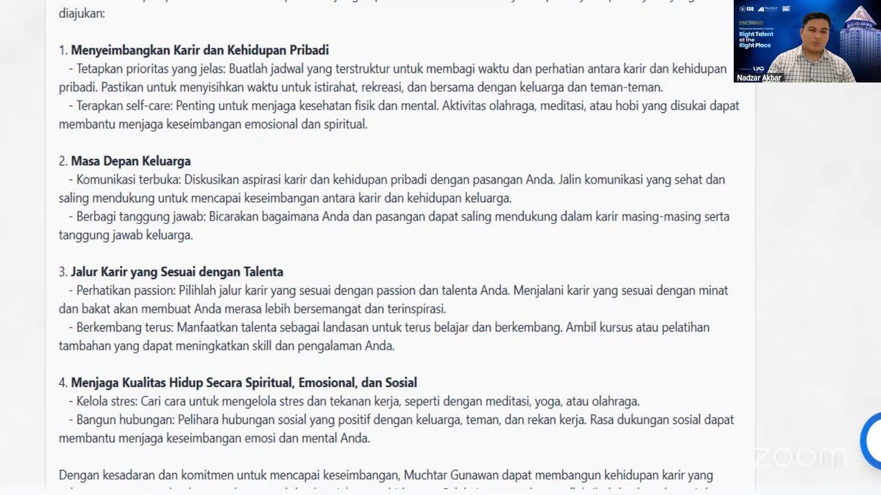 ESQ Talk in Kampus Bertalenta: Gen Z, AI, dan Krisis Arah Karier: Peran Talent DNA di Dunia Kampus