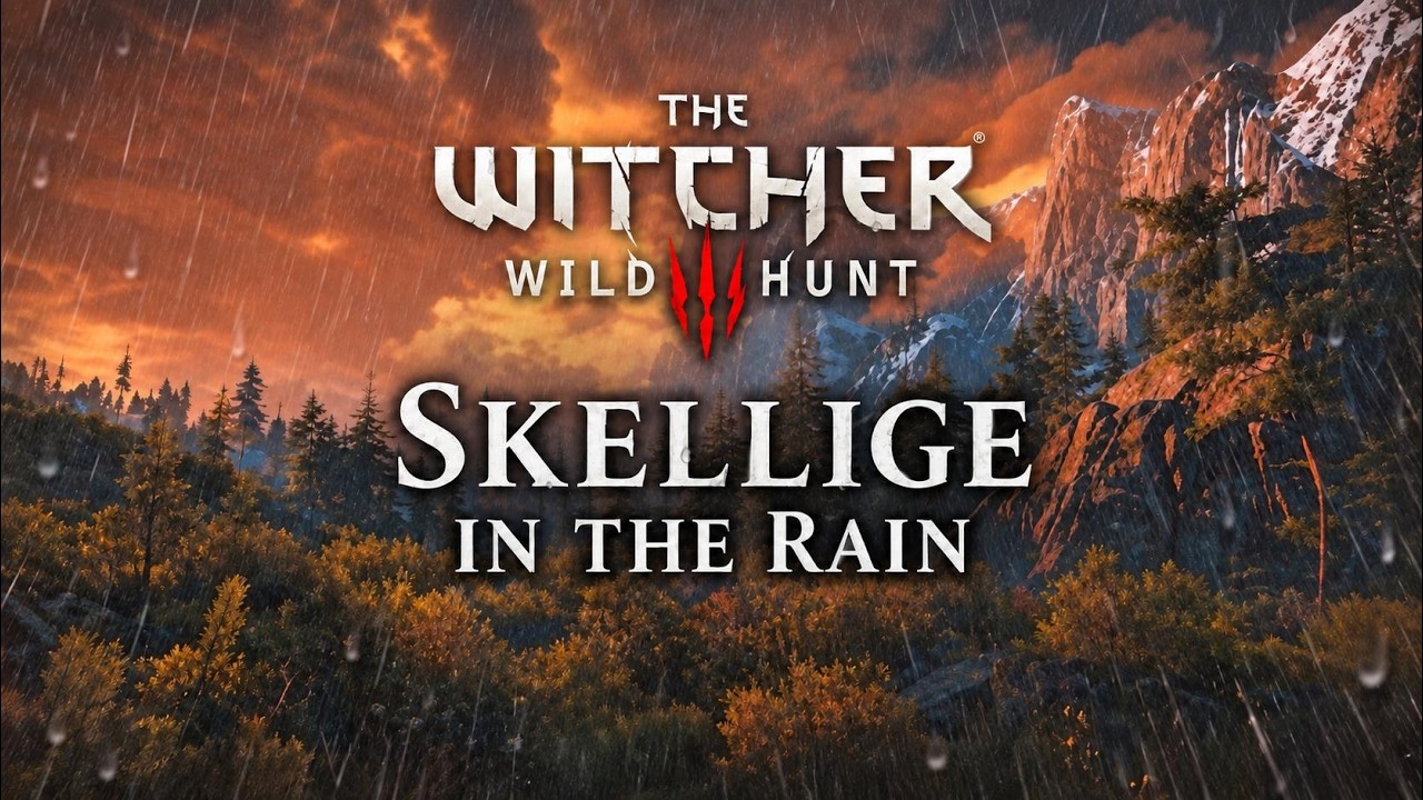 The Fields of Ard Skellig • Rain Ambience | 1 Hour | Witcher 3