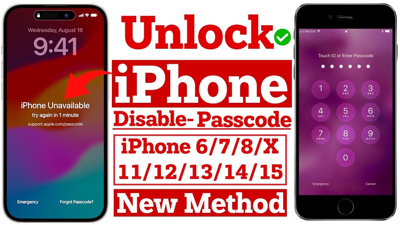 Unlock All Models iPhone Passcode fix disable | How To Unlock iPhone Passcode