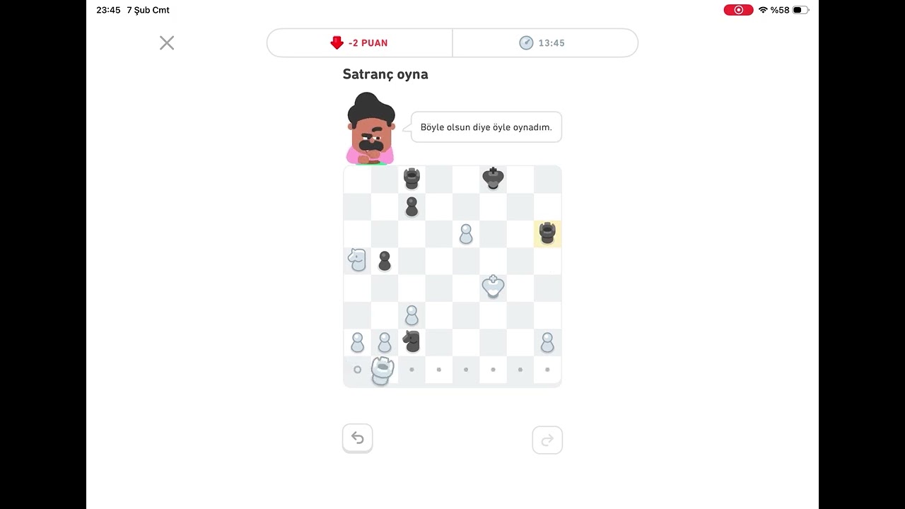 Duolingo satranç 3