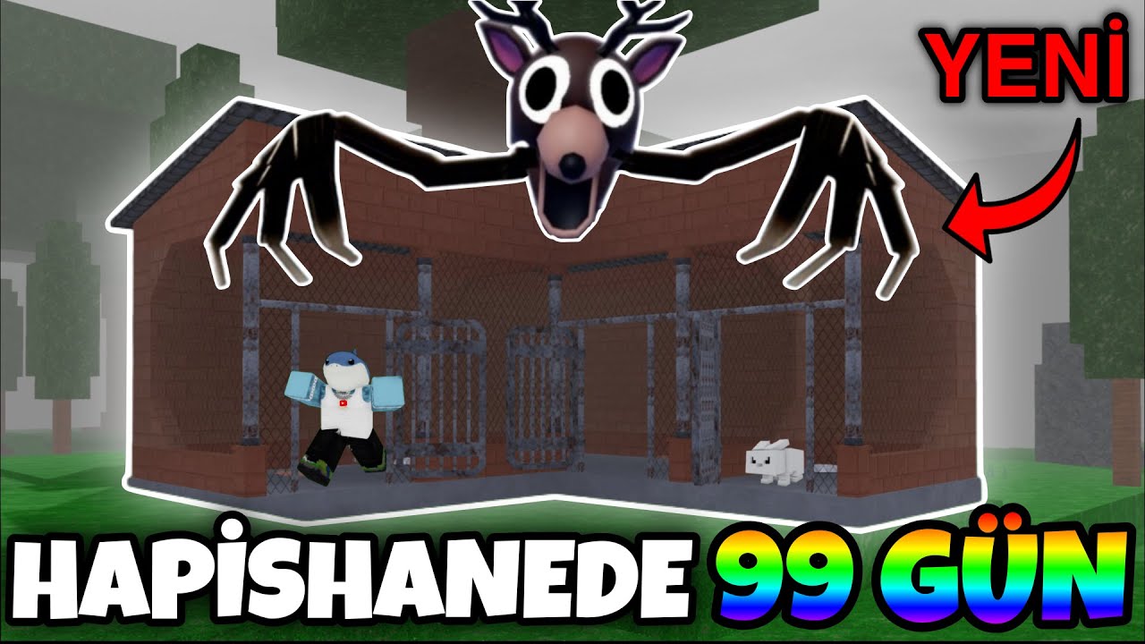 ROBLOX ORMANDA 99 GECE OYUNUNDA HAPİSHANEDE 99 GECE KALDIM!!!