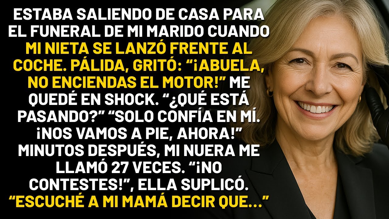 “¡No enciendas el coche!” mi nieta gritó antes del funeral de mi esposo. Entonces descubrí la verdad