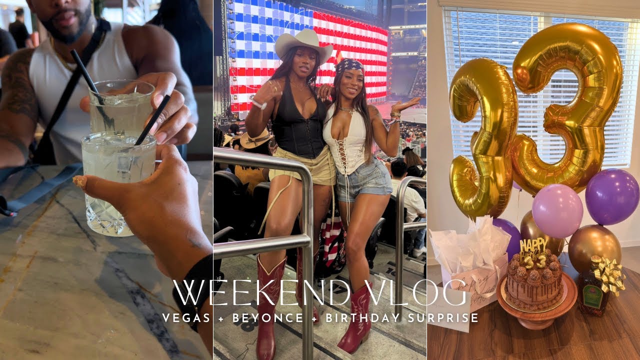 WEEKEND VLOG | VEGAS + BEYONCE + BIRTHDAY SURPRISE