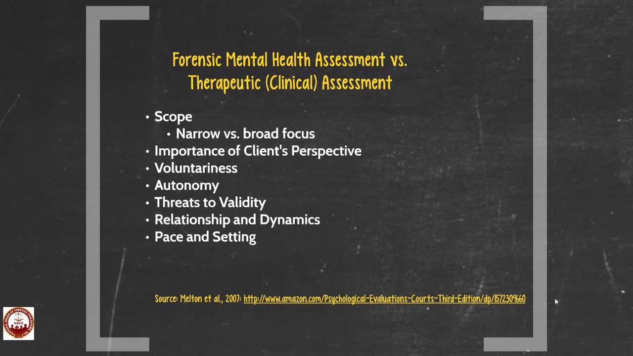 Counselors and Forensic Mental Health Evaluation