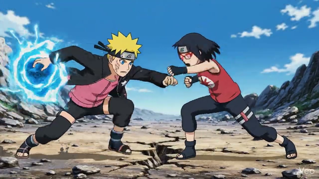 Boruto vs sarada / the epic shining showdown|