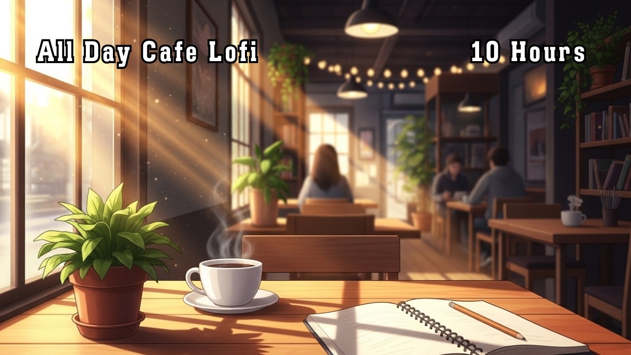 All Day Coffee Shop Lofi ☕10 Hours Relaxing Cafe Music for Study & Work