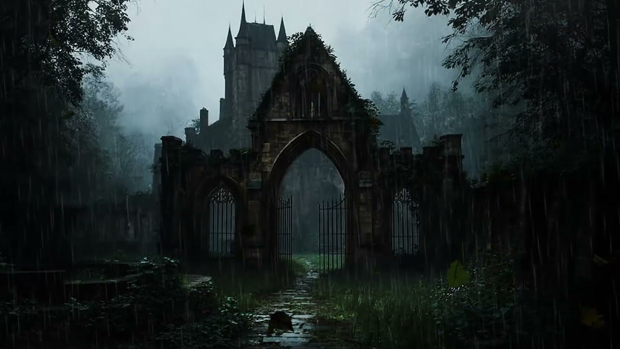 Soothing Sleep Rain 🌧️ Quiet Night in a Hidden Garden with Black Screen for Relaxation