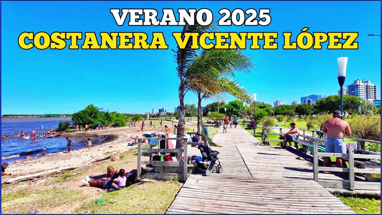 【4K】Paseo por LA COSTANERA de VICENTE LOPEZ - Verano 2025 | Provincia Buenos Aires