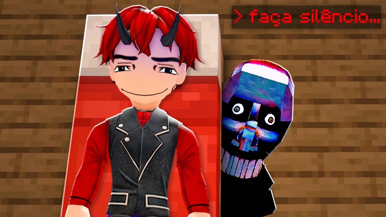 ele é um pesadelo e está atrás de nós no Minecraft... 