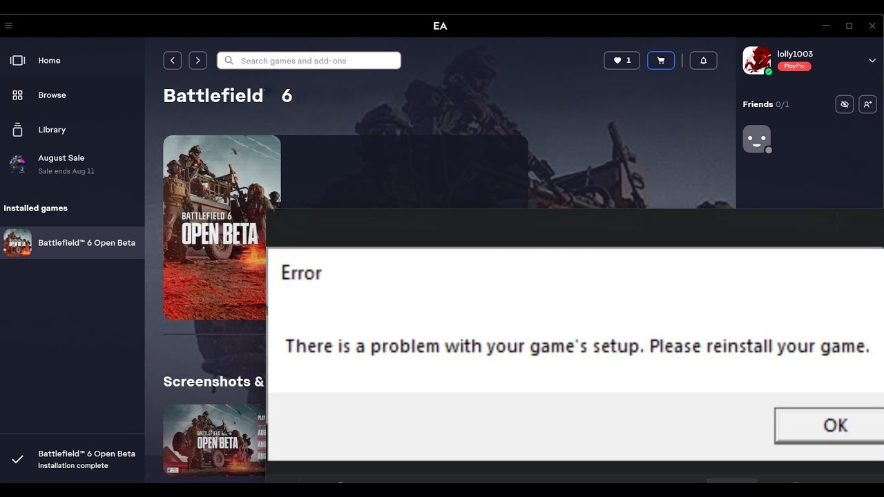 Fix Battlefield 6 Error There Is A Problem With Your Game's Setup Please Reinstall Your Game