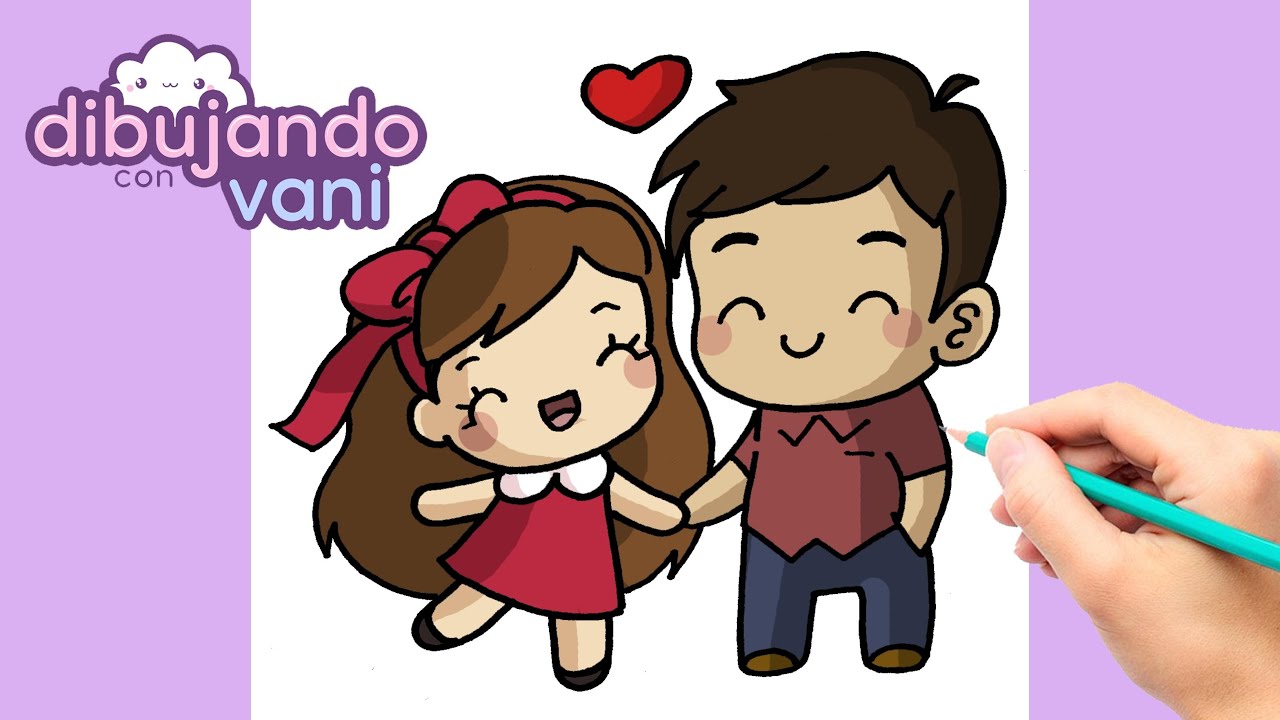 COMO DIBUJAR UNA PAREJA DE ENAMORADOS KAWAII - DIBUJOS KAWAII - DIBUJOS FACILES