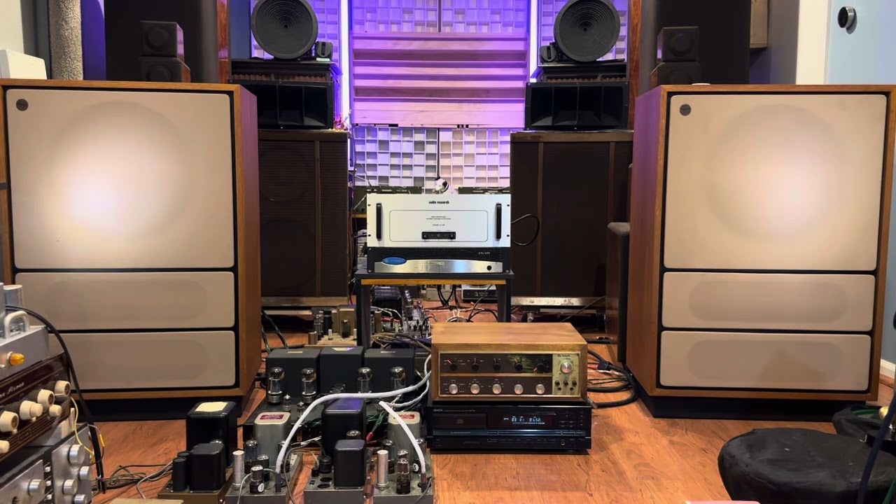 Tannoy Arden 15” speakers + McIntosh C20 preamp + Heathkit W3M monoblocks