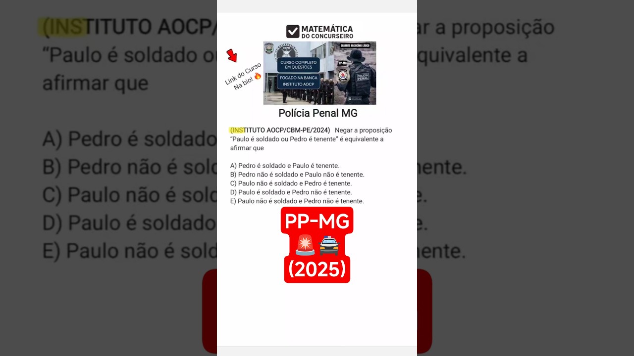 Concurso PP-MG 2025 🚨 | Pol&iacute;cia Penal de Minas Gerais