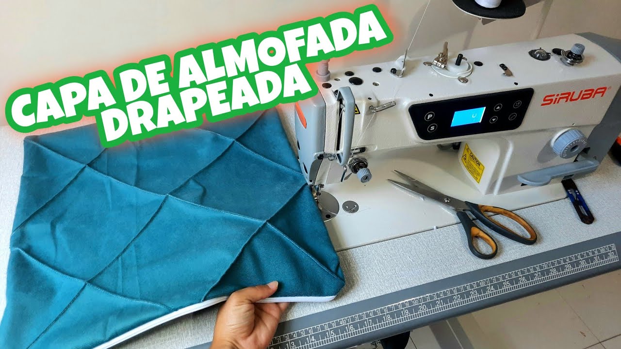 COMO FAZER CAPA DE ALMOFADA DRAPEADA COM NERVURAS