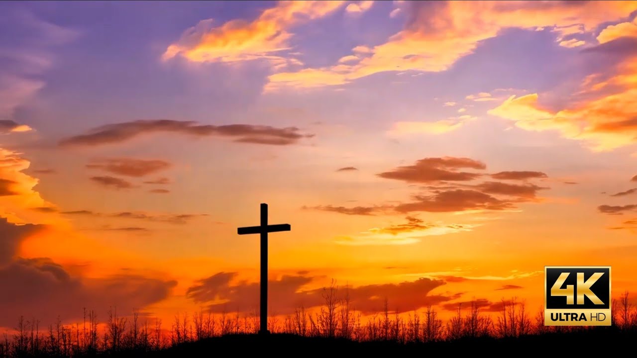 10 Min Dramatic Sunrise Cross Loop | Copyright Free Church Background | Easter VJ Asset