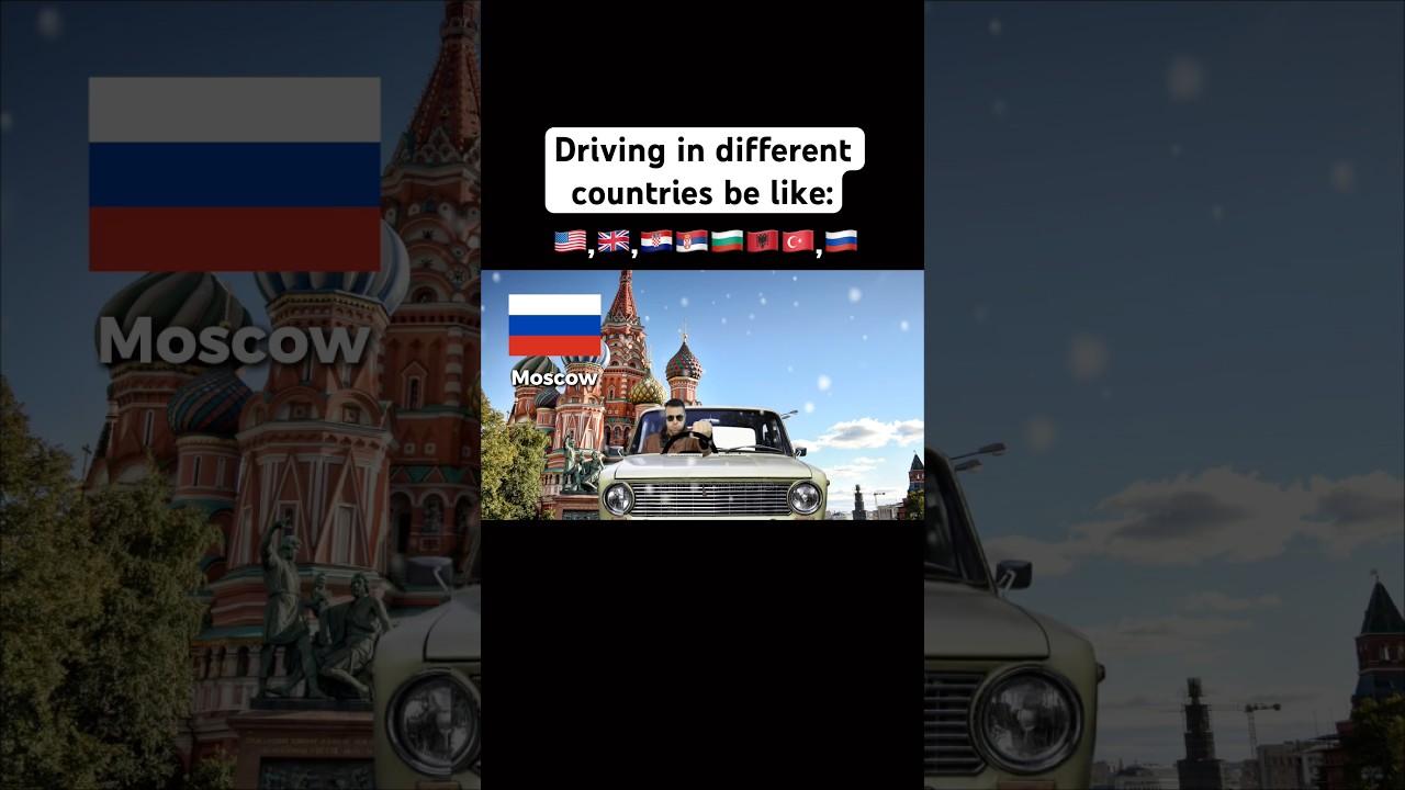 Driving In Different Countries Be Like! #usa #uk #balkan #slavic #memes #languages