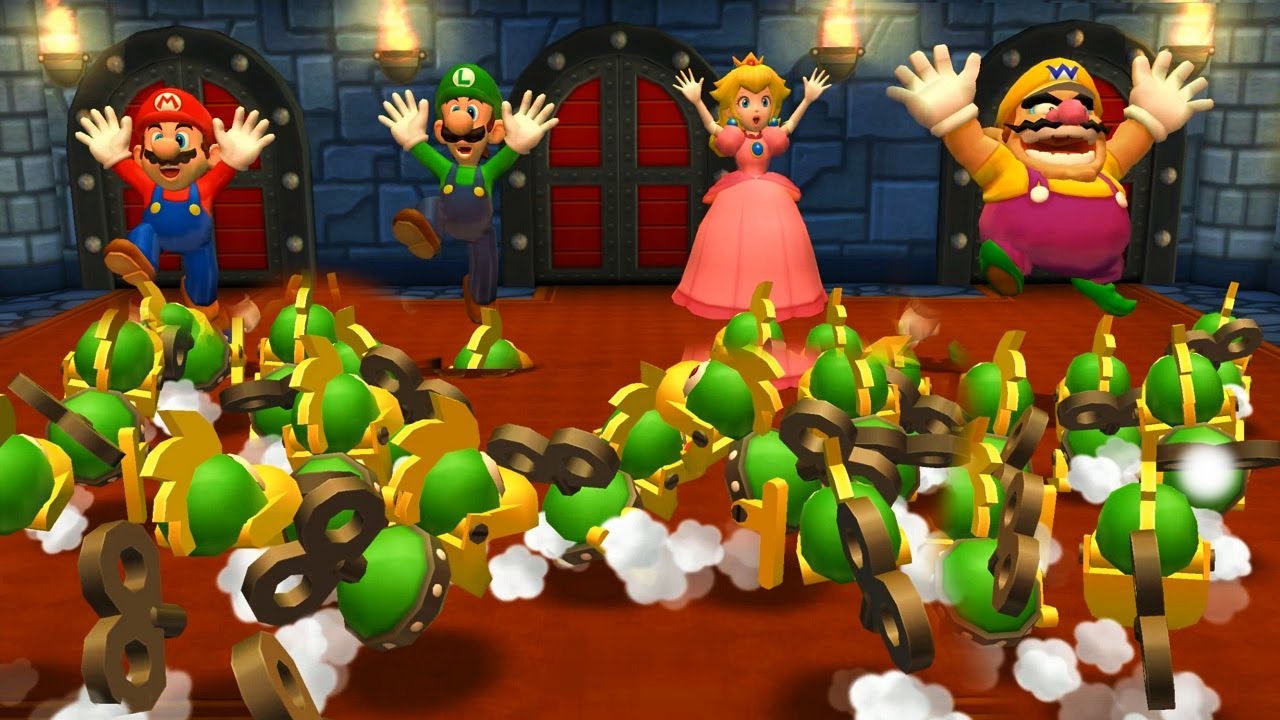 Mario Party 9 - Mario vs Luigi vs Peach vs Wario(Master COM)| EzMario