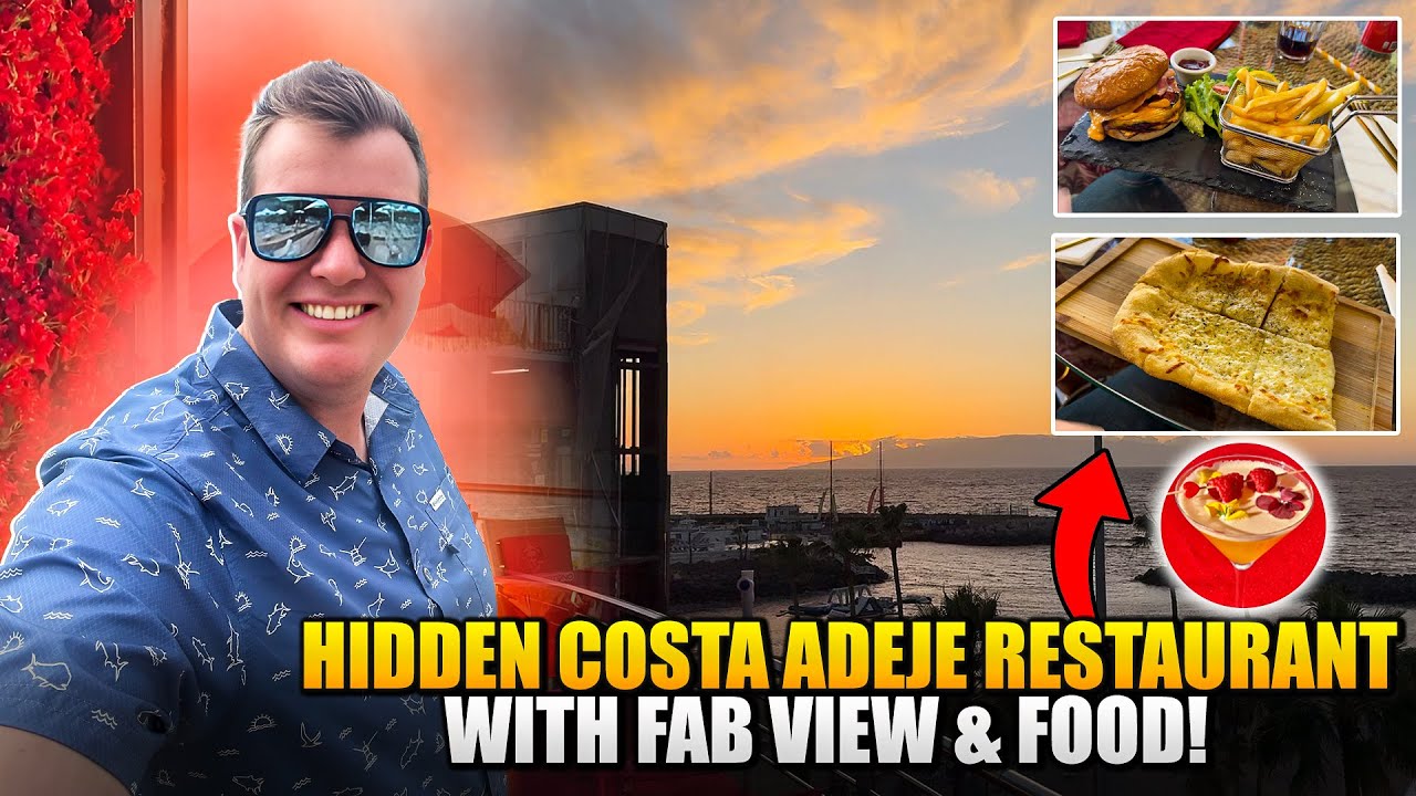 SUNSET VIEWS & AWESOME FOOD! Costa Adeje Beachfront Restaurant in Tenerife😍
