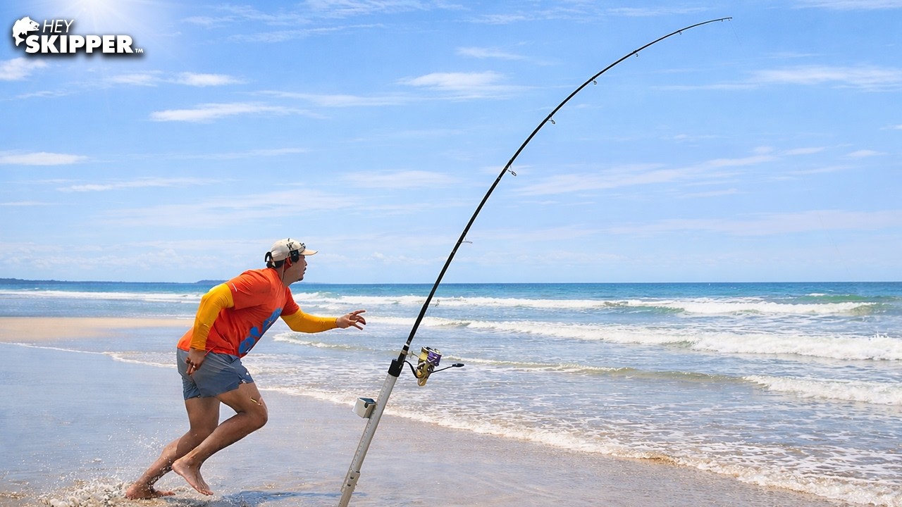 Fishing Till I Catch a HUGE Fish- I'M NOT GIVING UP! (Surf Fishing)