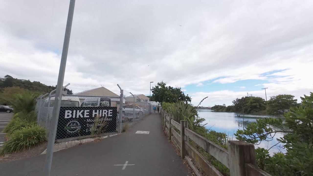 Ride : from Nelson Town along Rocks Road to Tahunanui Nelson New Zealand 4K