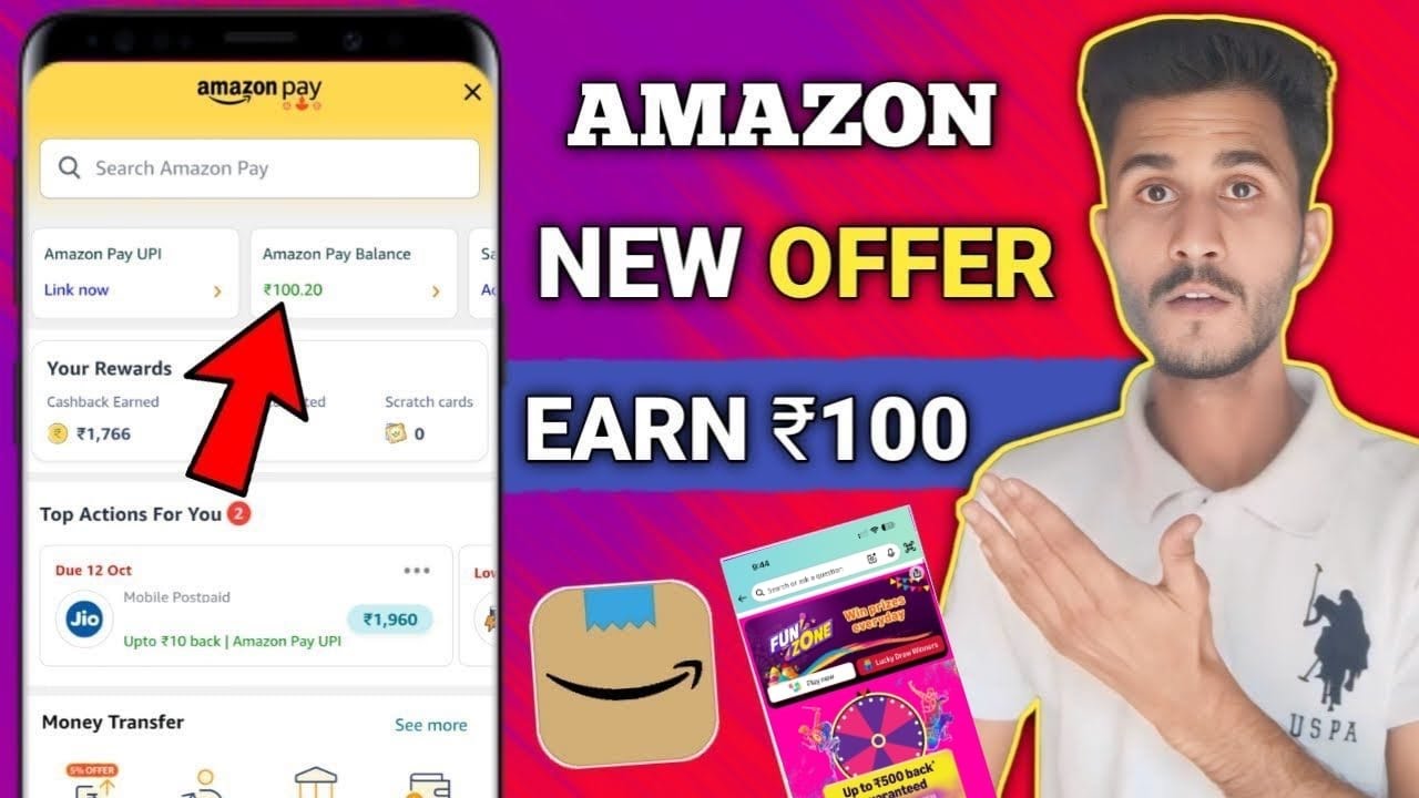 Amazon New Cashback Offer 😲 | Earn ₹100 Cashback | Amazon Offer | New Cashback Offer Today