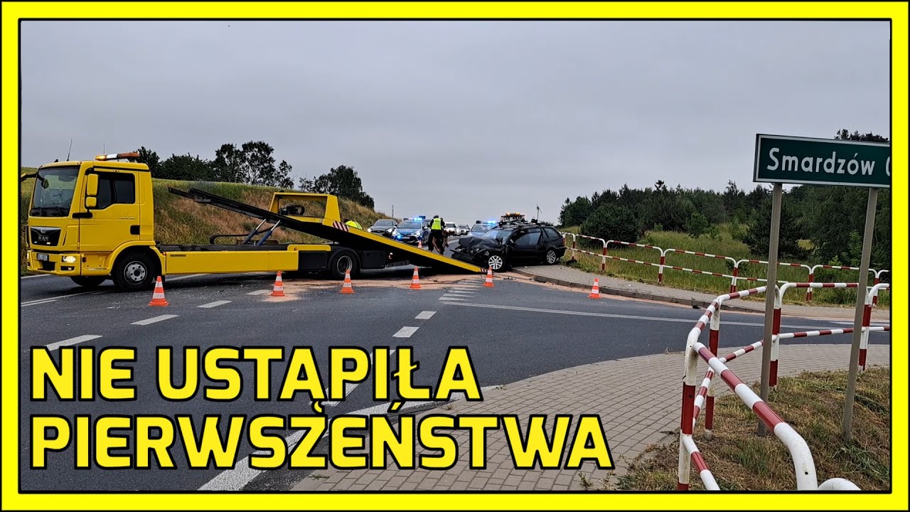 Głog&oacute;w: Wypadek na niebezpiecznym skrzyżowaniu. Dwie osoby w szpitalu