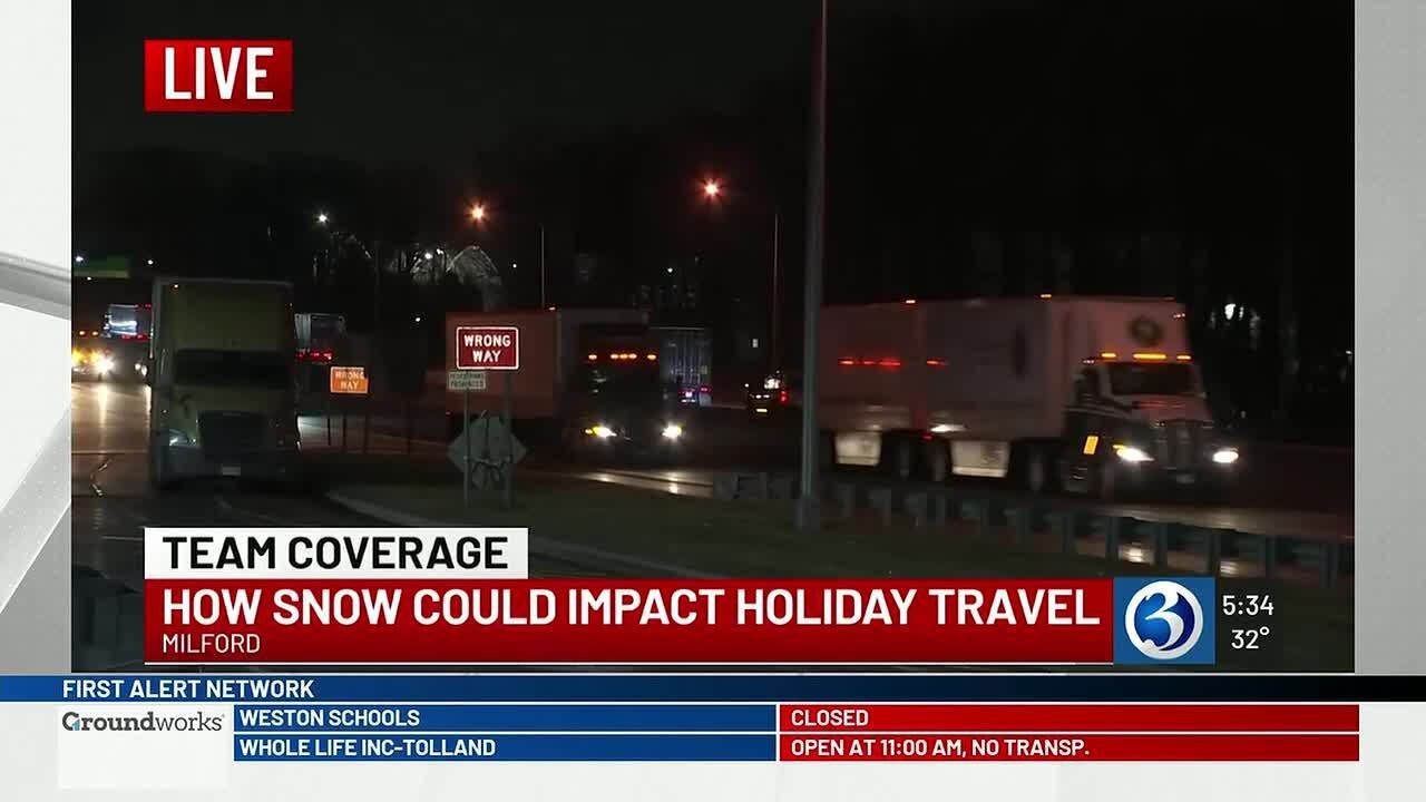 Holiday travelers hit roads early to avoid winter weather