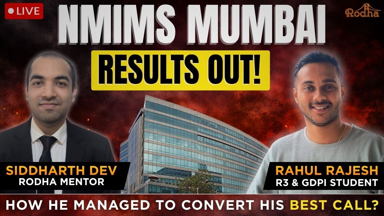 Опубликованы окончательные результаты NMIMS Mumbai! Прямая трансляция | NMAT 2025 | Rodha