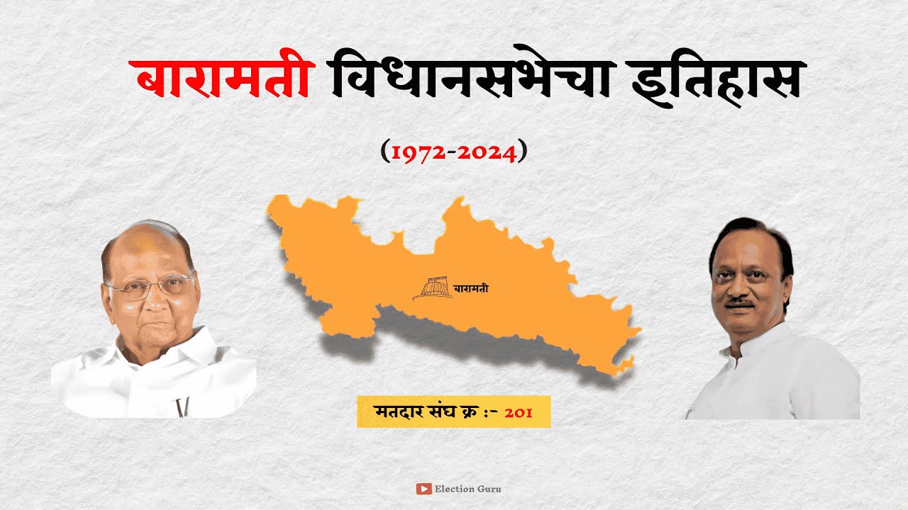 Baramati assembly election history from 1972-2024. #baramati #assemblyelections #result #history