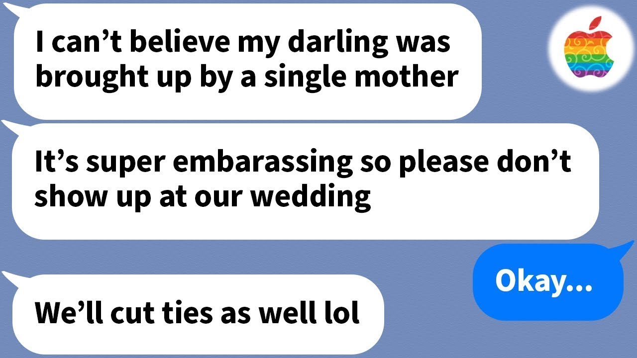 【Apple】 My son's fiancé told me not to come to their wedding because I was a single mother...