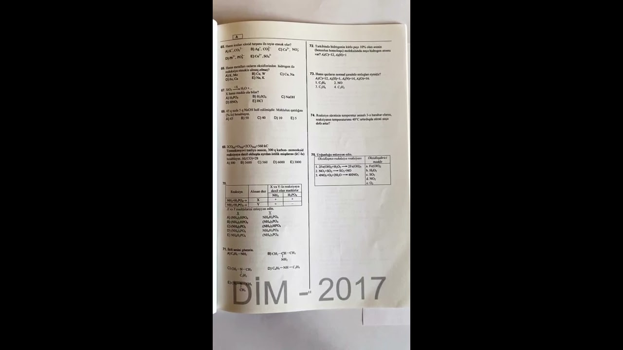 Qebul imtahani suallari və izahi ( 1ci qrup 2017ci il)