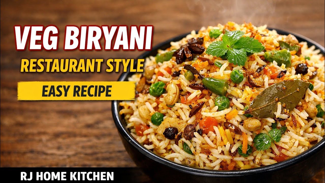 Veg-biryani restaurant style 