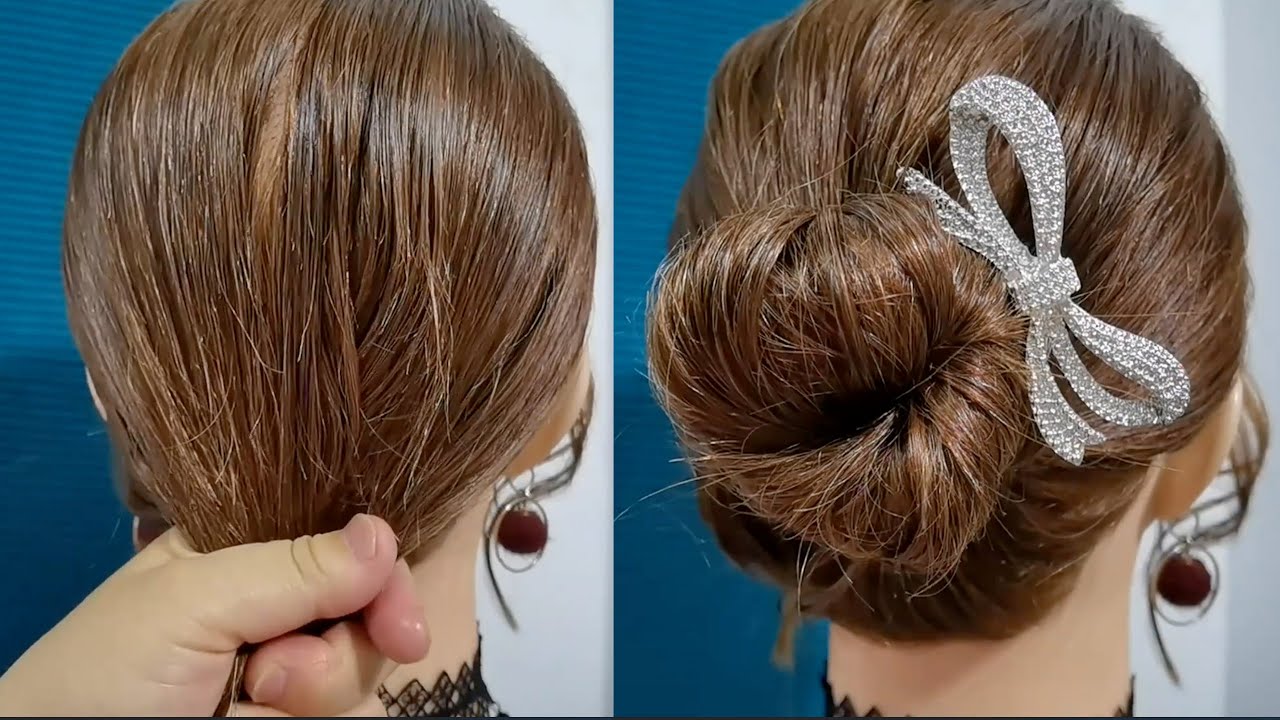The western style low bun hairstyle in summer, and you are a little fairy, simple and fashionable