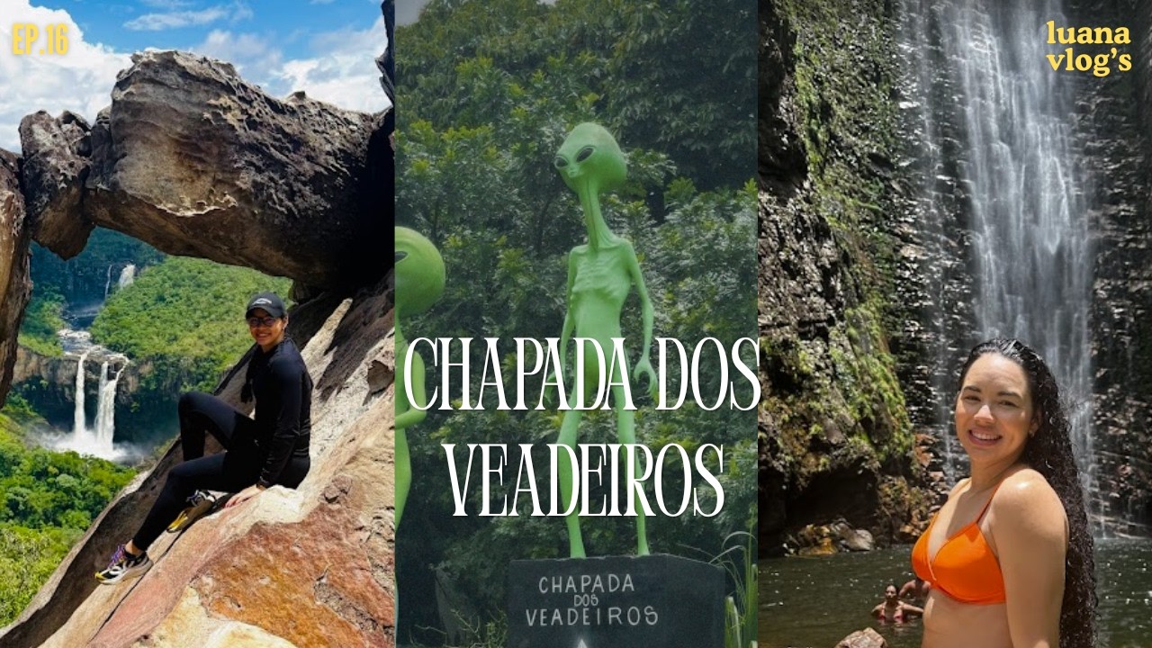 Vlog Chapada dos Veadeiros - Cachoeira Segredo, Mirante da Janela, risoteria  - Ep.16
