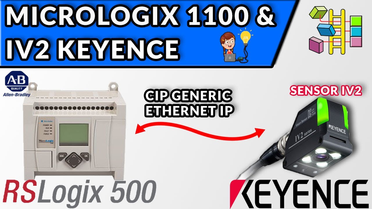 🔵✅COMUNICAR MICROLOGIX 1100 CON IV2 KEYENCE  (( CIP ))