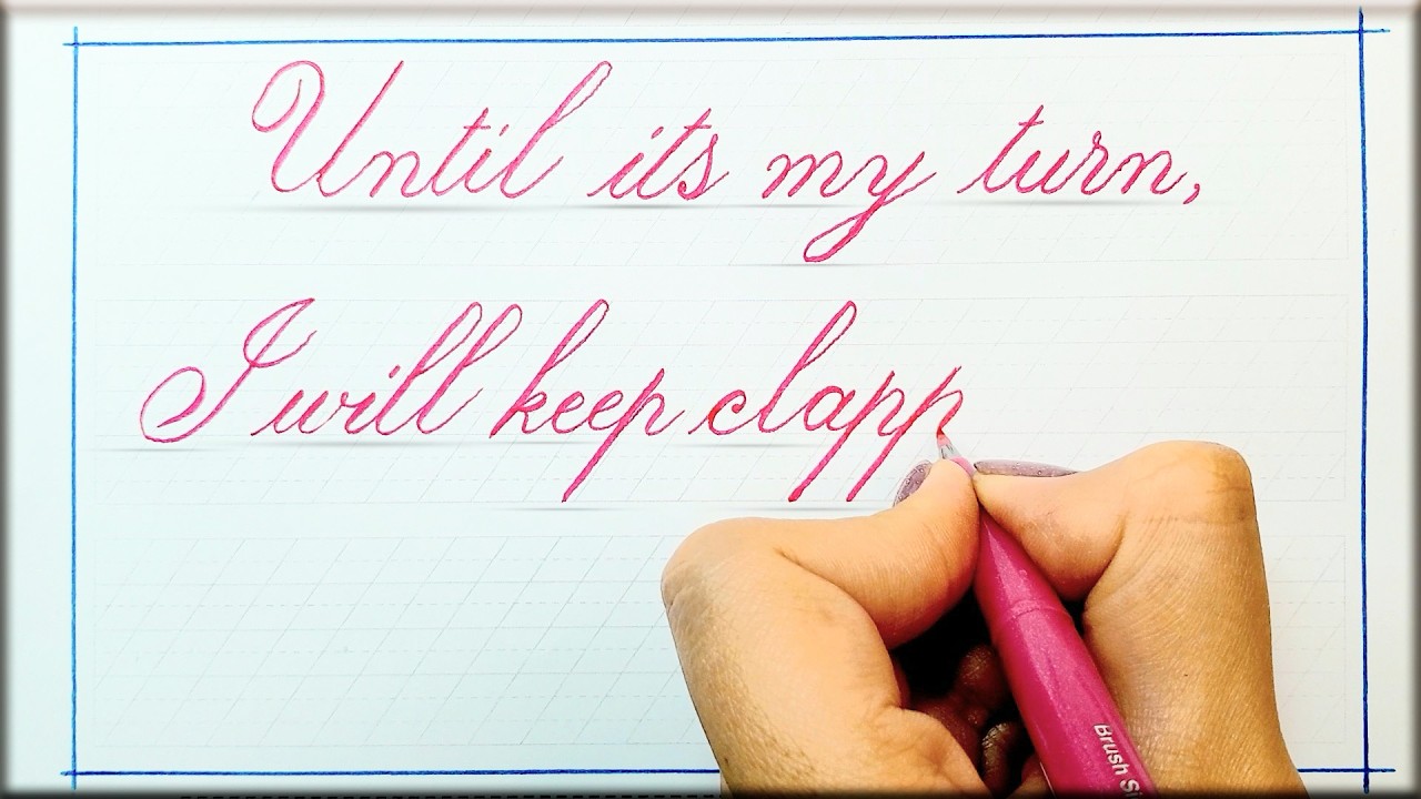 Beautiful handwriting practice